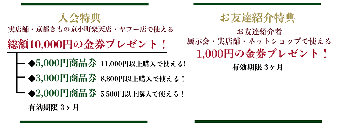 友の会入会特典詳細
